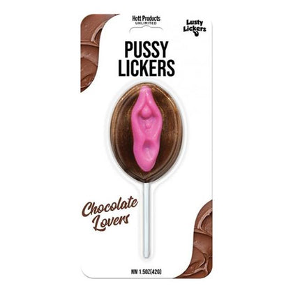 Lusty Lickers Chocolate Lovers Pussy Pop - Chocolate Flavored Edible Candy, Model: Pussy Pop-001, Unisex, Oral Pleasure, Brown - Adult Naughty Store