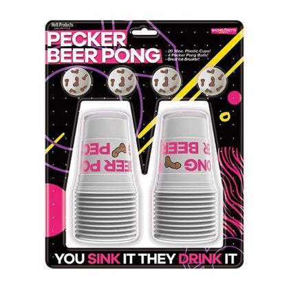 Pecker Beer Pong Game W/balls

Introducing the Sensational Pleasure Pro Beer Pong Set - The Ultimate Party Game for Adults!