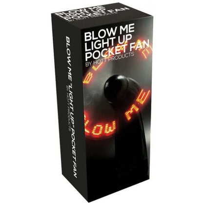 Introducing the Blow Me Light Up Pocket Fan - The Ultimate Portable Cooling Device for Parties and Gatherings!