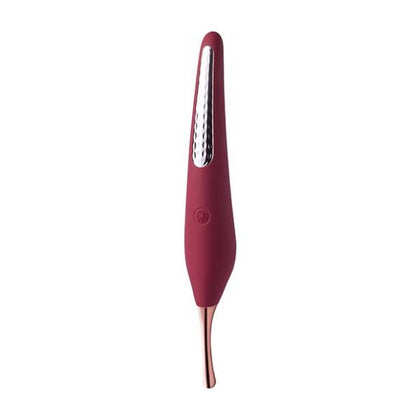 Introducing the Pleasure Pro™ Honey Pinpoint Clit Vibrator & Nipple Stimulator - Model HP-9000 - For Women - Intense Clitoral and Nipple Stimulation - Red Wine