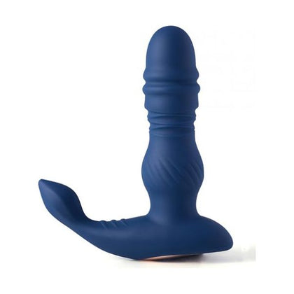 JADEN Prostate Thrusting Vibrating Butt Plug - Model X1 - Male P-Spot and Perineum Stimulation - Blue