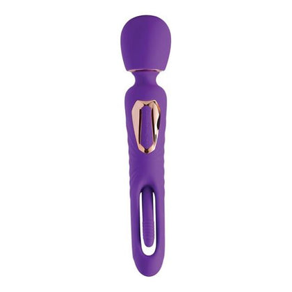 Introducing the Di-Orgasm Vibrating Massage Wand & G-Spot Tapping Stimulator - Model X1, the Ultimate Pleasure Companion for All Genders, Delivering Unparalleled Stimulation and Relaxation in a Stunning Purple Hue!