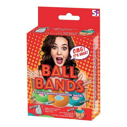 Introducing the Deliciously Naughty Gummy Ball Bands - 3 Pack Assorted Colors and Flavors!