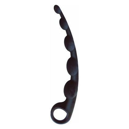 Introducing the SensaCurve™ SC-500 Silicone Anal Beads: The Ultimate Pleasure Experience for All Genders, Designed for Unparalleled Sensations in Black - Adult Naughty Store