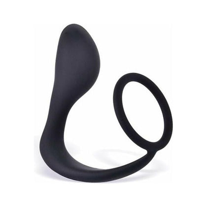 Introducing the P-Zone Ring Prostate Massager & Cock Ring Black: The Ultimate Pleasure Enhancer for Men
