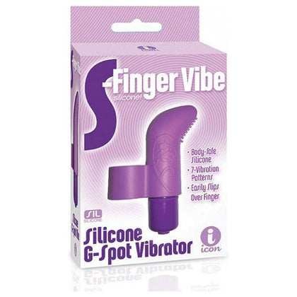 Icon Brands Silicone G-Spot Finger Vibe - Model S9, Purple - Intense Pleasure for Her
