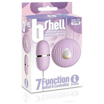 Icon Brands Bshell 9's Purple Bullet Vibe - 7 Function Wave Pattern Controller for Intense Pleasure