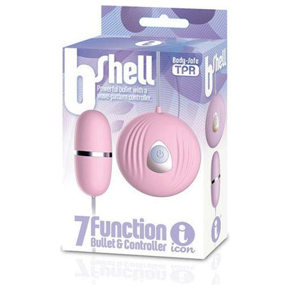 Icon Brands Bshell 7 Function Bullet Vibe - Model B9, Pink - Ultimate Pleasure for Her - Adult Naughty Store