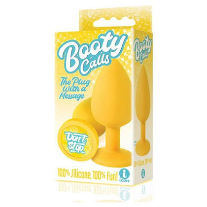 The 9's Booty Calls Butt Plug Yellow Dont Stop - Model XYZ - Unisex Anal Pleasure Toy - Adult Naughty Store