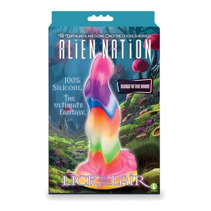 AlienNation Lick Of The Lair Glow-In-The-Dark Silicone Tongue Vibrator - Model X1 - Unisex - Clitoral and Nipple Stimulation - Rainbow - Adult Naughty Store