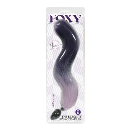 Foxy Fox Tail Silicone Butt Plug - Model FXT-001 - Unisex Anal Pleasure - Purple Gradient - Adult Naughty Store