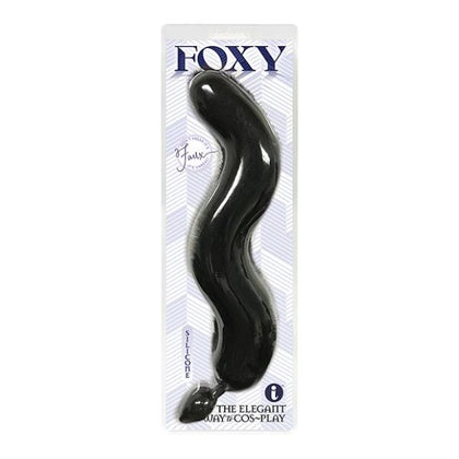 Foxy Fox Tail Silicone Butt Plug - Model X2B - Unisex Anal Pleasure - Black - Adult Naughty Store