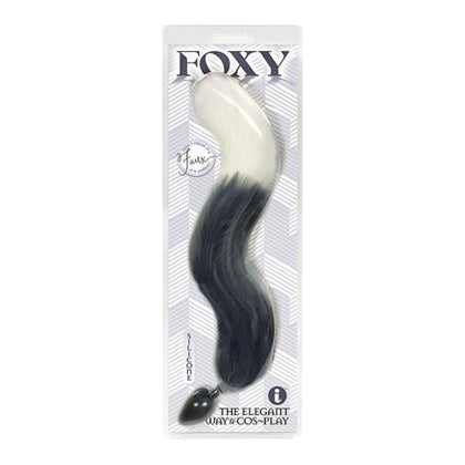 Foxy Fox Tail Silicone Butt Plug - Silver - Adult Naughty Store