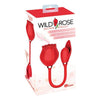 SensaPleasure Wild Rose RSV-10 Rechargeable Silicone Suction & Bullet Vibrator - Red