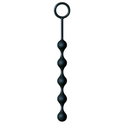 Icon Brands Nines S Drops Silicone Anal Beads - Model NSDB-001 - Unisex Pleasure - Black