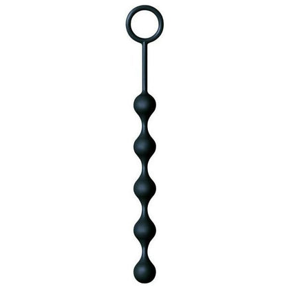 Icon Brands Nines S Drops Silicone Anal Beads - Model NSDB-001 - Unisex Pleasure - Black - Adult Naughty Store