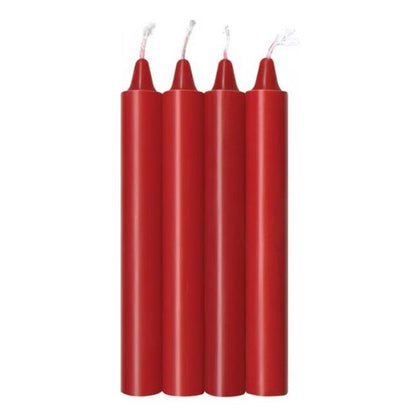 Icon Brands Make Me Melt Sensual Warm Drip Candles 4 Pack - Red Hot BDSM Wax Play Toy for Sensual Pleasure