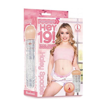 🌟 Introducing the Haley Spades Clearstroke Clear Channel Pocket Masturbator for Men in Natural Skin Tone 🌟