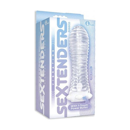 Icon Brands 9's Vibrating Sextenders Ribbed Sleeve - Model X1 - Male - Enhance Sensations - Smokey Gray - Adult Naughty Store