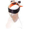 Icon Brands Satin Sash Blindfold for Beginners - Reversible Black/Orange - Model B48 - Unisex Pleasure Toy