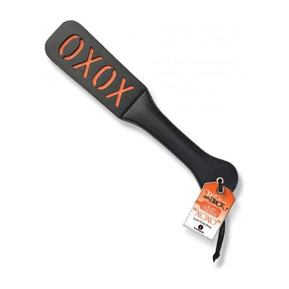 9's Handcrafted XOXO Impression Slap Paddle - Model XOXO-01 - Unisex - Sensual Impact Play - Orange