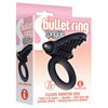 The Nines FlexiFit Silicone Vibrating Bullet Ring Tongue Pleasure Toy - Model NRB-001 - Black - Adult Naughty Store