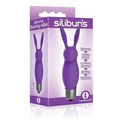 Icon Brands Silibuns Bunny Bullet Vibrator - Model SB-9P: Powerful Purple Pleasure for All Genders - Adult Naughty Store