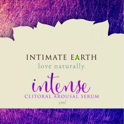 Intimate Earth Organics Intense Clitoral Gel - .10oz Foil | Powerful Clitoral Stimulation for Women | Enhances Blood Flow | Intense Orgasms | Peppermint & Damiana Extracts | Natural & Organic - Adult Naughty Store