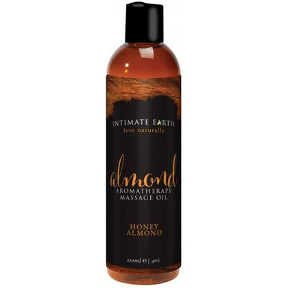 Intimate Earth Almond Massage Oil 4oz - Organic Aromatherapy Blend for Sensual Massage, Moisturizing Body Oil, Vegan-Friendly Formula - Honey Almond Scented, Made in USA