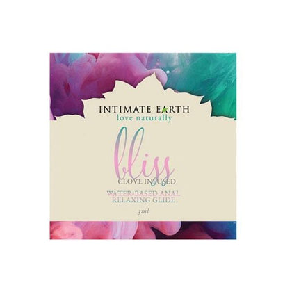 Intimate Earth Bliss Anal Relaxing Waterbased Glide - Model 3Ml Foil - Unisex Anal Pleasure - Clear