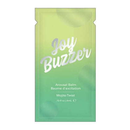 Lustful Pleasures Joy Buzzer Mojito Twist Foil - Clitoral Stimulating Lotion - Model M4 - Female - Intensify Clitoral Pleasure - Cool Mint Green - Adult Naughty Store