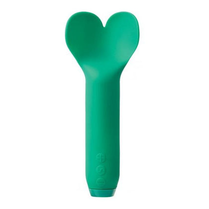 Je Joue Amour Heart-Shaped Bullet Vibrator - Model A1 - For All Genders - Stimulates Clitoris, Nipples, Testicles, and Vulva - Emerald Green