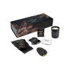 Je Joue The Naughty Collection Gift Set - Black: Rose Gold Feather Design, Mimi Vibrator, Massage Candle, Blindfold, Restraint, and Intimate Card Game