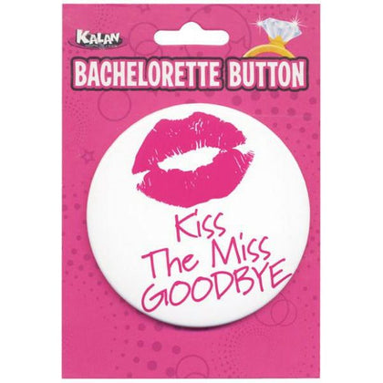Kalan Bachelorette Button Kiss The Miss Goodbye - Fun and Flirty Vibrating Lip-shaped Button for Sensual Pleasure - Model BACH-001 - Female - Clitoral Stimulation - Pink