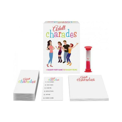 Kheper Games Adult Charades: The Naughty Party Game for Adults - 80 Charade Cards, Timer, and Score Pad - Exciting Fun for Naughty People