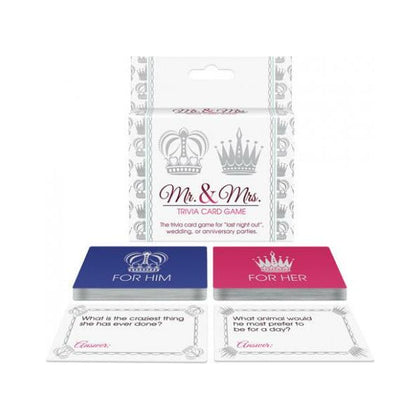 Introducing the Kheper Games Mr. & Mrs. Trivia Card Game: The Ultimate Couples' Quiz for Last Night Out, Wedding, or Anniversary Parties! - Adult Naughty Store