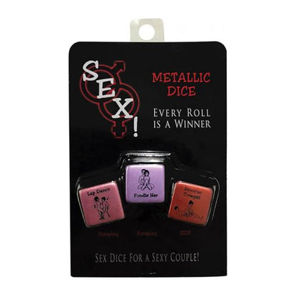 Introducing the Sensational Metallic Sex! Dice - The Ultimate Couples' Foreplay Game for Erotic Adventures!