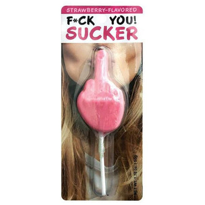 Kheper Games F*ck You Sucker Strawberry Flavored Oral Pleasure Lollipop for Adults - Model FYSS-001 - Unisex - Deliciously Naughty Red