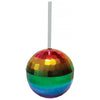 Kheper Games Rainbow Disco Ball Cup - Vibrant 12 fl oz Party Cup for All Genders, Perfect for Sensual Pleasure and Festive Fun - Adult Naughty Store