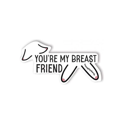 Breast Friend Naughty Friendship Sticker - Pack of 3, Vinyl Laminate, 3