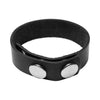 KinkLab 3 Snap Leather C Ring - Adjustable Cock Ring for Maximum Erection Size - KL642 - Unisex - Enhances Pleasure - Black - Adult Naughty Store