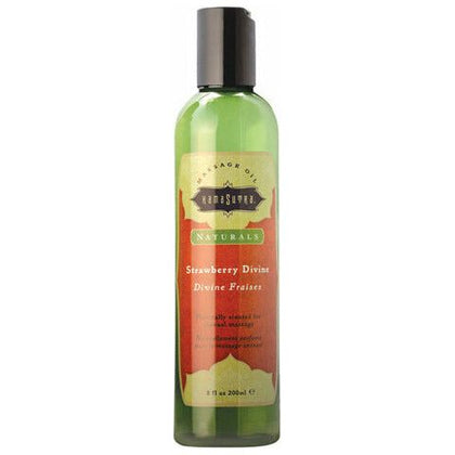 Kama Sutra Naturals Massage Oil Strawberry Divine 8oz - Adult Naughty Store