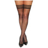 Kixies Sam Fishnet Thigh Highs Black A - Seductive Sheer Delight for Women's Intimate Moments: Kixies Sam Fishnet Thigh Highs A20 - Black, Sensual Pleasure for Legs, Size A - Adult Naughty Store