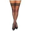 Kixies Sam Fishnet Thigh Highs Black C - Sensually Seductive Black Fishnet Thigh High Stockings for Women, Model Sam, Size C, Perfect for Alluring Legwear and Intimate Moments
