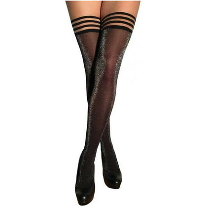 Kix'ies Kaylee Grey Shimmer Thigh High Gray B - Women's Pleasure Area Lingerie, Model KX-THG-BG, Size B