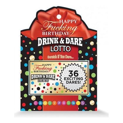 Introducing the Sensual Pleasures Collection: Happy Fucking Birthday Drink & Dare Lotto - The Ultimate Adult Party Game - Adult Naughty Store