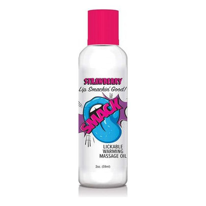 Smack Warming & Lickable Massage Oil - 2 Oz Tropical - Sensual Pleasure Enhancer for Couples - Model SWLO-2TROP - Unisex - Intimate Body Massage Oil for a Tantalizing Experience - Tropical Flavor
