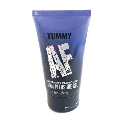 Introducing Yummy AF Oral Pleasure Gel - 2.2 Oz Blueberry: The Ultimate Mouthwatering Lubricant for Mind-Blowing Oral Pleasure