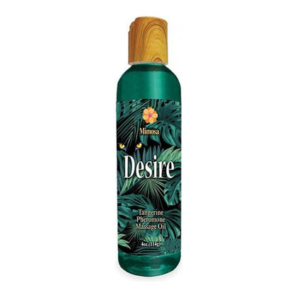 Wish Laboratories and Little Genie Desire Pheromone Massage Oil - 4 Oz Tangerine: Seductive Aromatherapy Blend to Awaken Your Desires