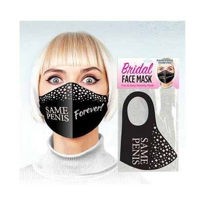 Seductive Pleasures Same Penis Forever Black Face Mask - Unisex, Fun and Sexy Lingerie Accessory